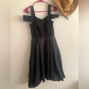 Black off the shoulder party dress